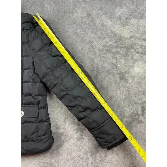 Y2K Juicy Couture Black Quilted Puffer Jacket Gold Hardware Puff‎ Sleeve Small - Picture 7 of 10